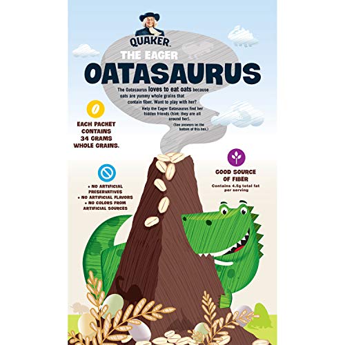 Image of Quaker, Instant Oatmeal, Dinosaur Eggs Brown Sugar,1.76 (Pack of 16), 14.1 Oz