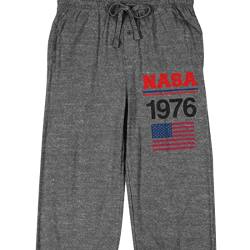 Bioworld NASA 1976 Men's Heather Gray Drawstring Sleep Pants2