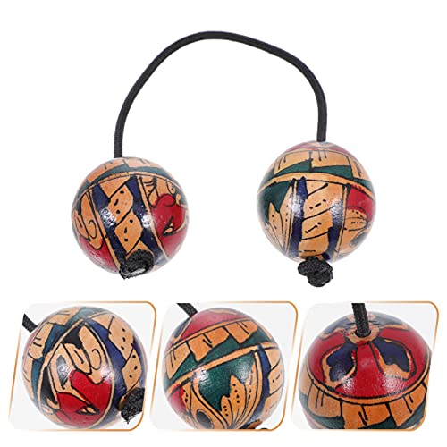 Exceart Handprint Authentic Aslatua Rhythm African Double- Shaker Single Hand Percussion Instruments For Lovers Beginners Assorted Color #TOP4
