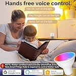 MOES Matter Smart GU10 LED Light Bulbs, Color Changing WiFi Bulbs, 2700K-6500K CW& RGB Dimmable, Smart Life Remote Control, Work with Apple Homekit/Alexa/Google Home, 400lm 5W 4 Pack - Image 3