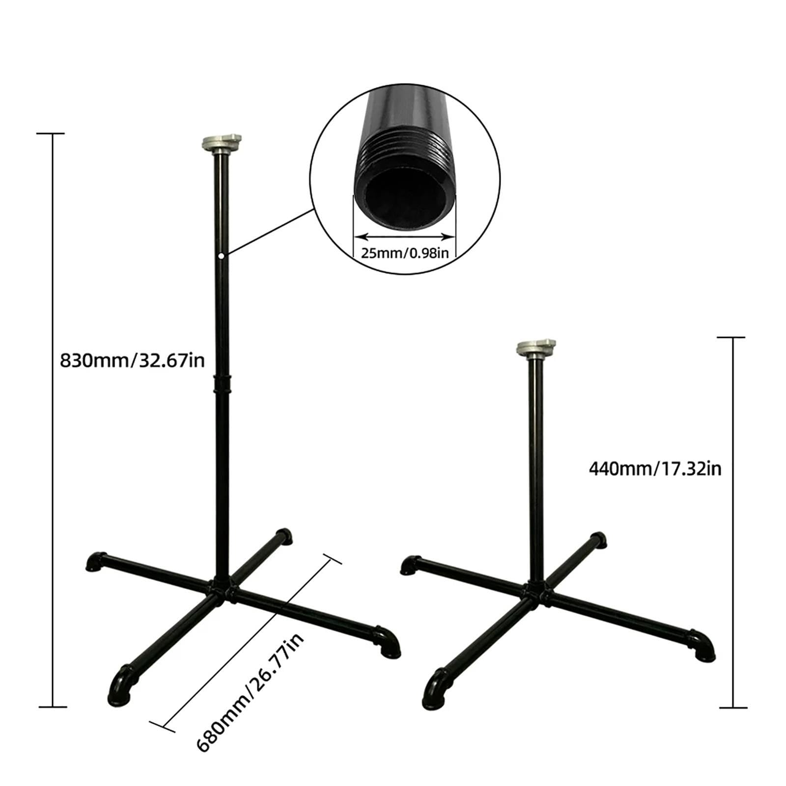 Obrotowy Stojak Lakierniczy 360° Z 2 Wysokości : 44 Cm/83 Cm
