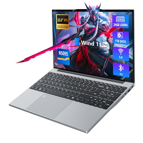 15.6 Inch Laptop, Laptops 24GB 1TB SSD, Laptop Computer N5095, Gaming Laptop, Traditional Laptop...