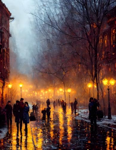 Peinture sur toile Warm Winter Memories of Love GerRit - Poster sans cadre 58x90 cm