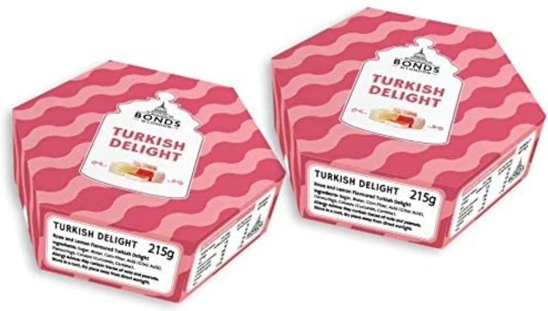 2 x Bond Rose and Lemon Turkish Delight Selection Box 215g