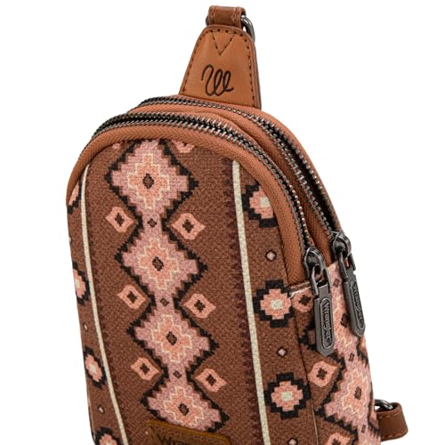 Image of Wrangler Small Sling Bag for Women, Leather Crossbody Bags Cross Body Purse Fanny Packs with Adjustable Strap for Gift