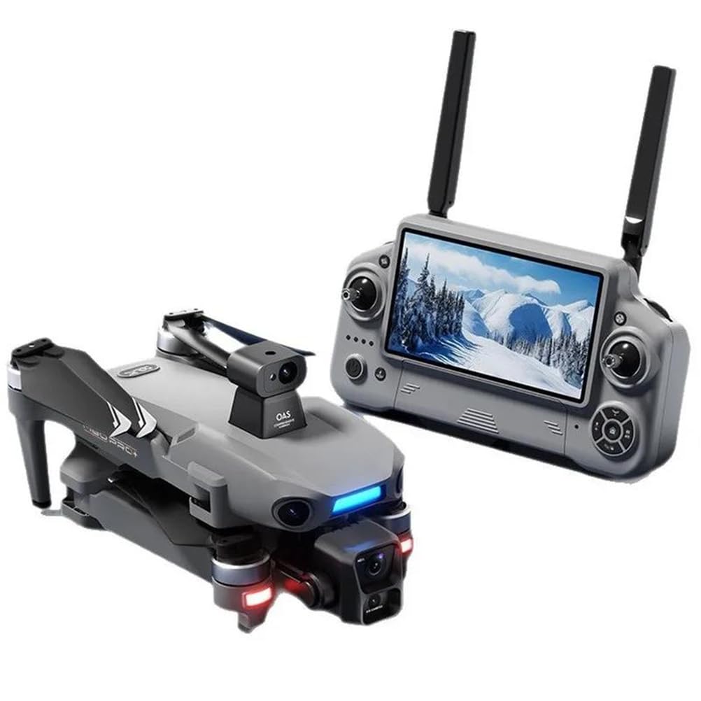 Triple Battery,Drone Professionale s880 p7 Max con Controllo su Grande Schermo, Trasmissione di Immagini a Lunga Distanza di 12 chilometri, Gimbal a 3 Assi