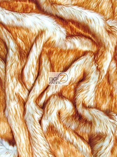Candy Shag Faux Fur Fabric Sold by The Yard DIY Coats Costumes Scarfs Rugs Accessories Fashion (Amber)