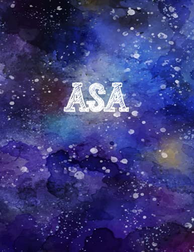 Asa: Personalized Name Notebook | Wide Ruled Paper Notebook Journal | For Teens Kids Students Girls| For Home School College | 8.5x11 inch 160pages