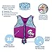 SwimSchool Swim Trainer Vest – Medium/Large Max 50 Pounds – Kids Swim Vest with Padded Shoulders –Comfortable Flex-Form-Fit Design with Adjustable Safety Strap – Pink/Aqua
