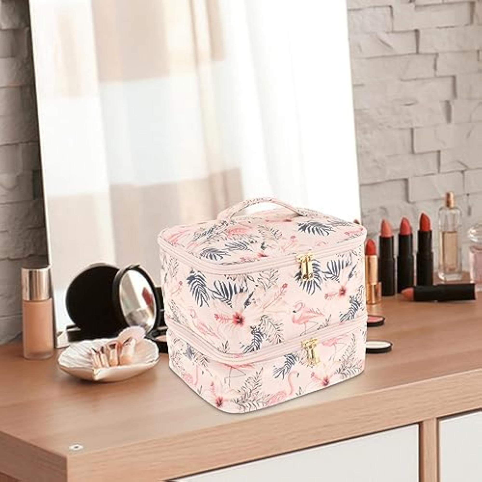 Multi Layer Nail Polish Organizer Double Layer Carrying Case Bag