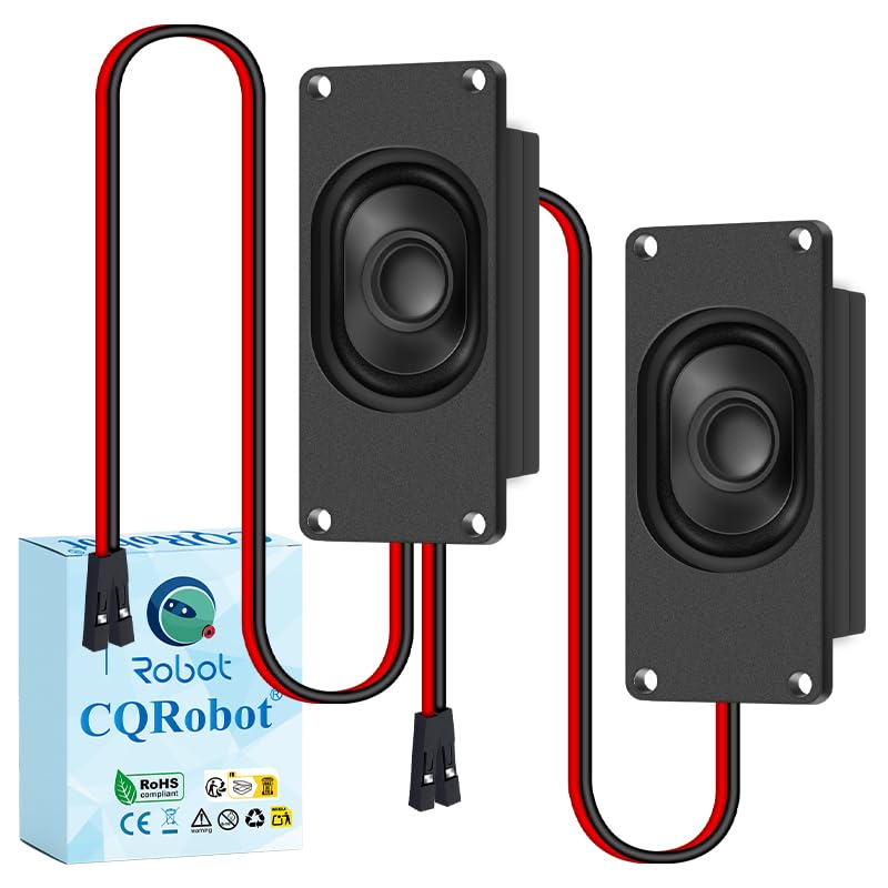 CQRobot Miniature Loudspeaker 3 Watt 4 Ohm Passive Enclosed Audio Woofer Speaker Compatible with Arduino Board 2 54mm