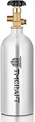 TMCRAFT Tanque de CO2 de 1,1 kg, cilindro de liga de alumínio de alta resistência com válvula CGA-320, cilindro aprovado pelo DOT para kit Kegerator e dispensador de cerveja de pressão
