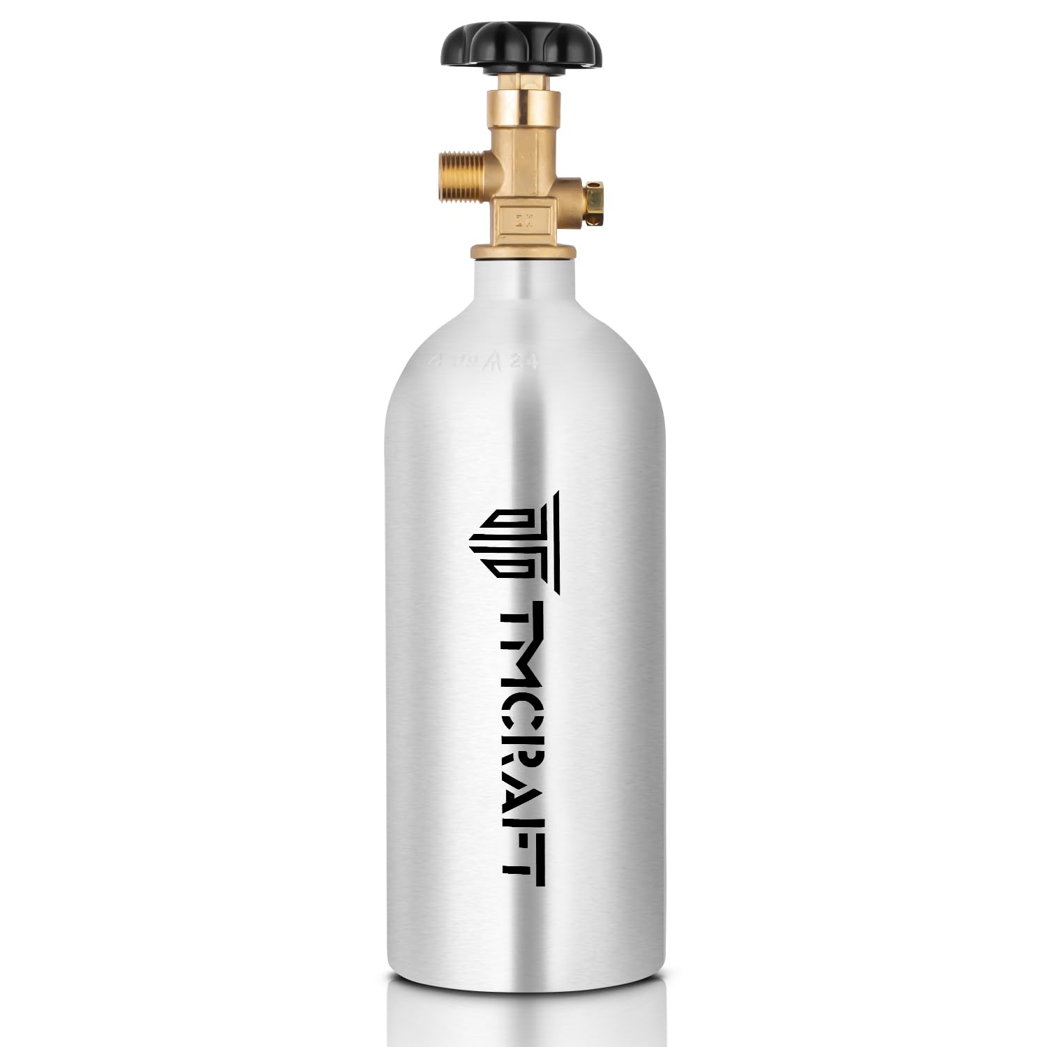 TMCRAFT 2.5lb CO2 Tank, High Strength Aluminum Alloy Cylinder with CGA-320 Valve, DOT Approved Cylinder for Kegerator kit and Draft Beer Dispensing
