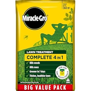 Miracle-Gro Evergreen Complete 4-in-1 Lawn Food, Weed & Moss Control, 360 m2, Yellow