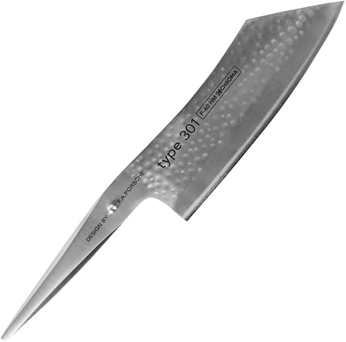Chroma P40-HM Tipo 301 por F.A. Porsche Cuchillo Hakata martillado, 7.25 pulgadas, tamaño único, plateado