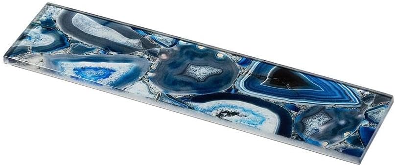 Miniatura 3 de Azulejo de metro de vidrio azul brillante de 3 x 12 pulgadas para cocina, baño, pared de ducha (caja de 20 azulejos de 5 pies cuadrados)