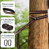 NATUREFUN Ultra-Light Reisecamping Hängematte Moskitonetz Hängematte | 300 kg Tragkraft, atmungsaktiv Schnelltrocknendes Fallschirm-Nylon | 2 Premium Karabiner, 2 Nylonschlingen inklusive – Ansicht 7