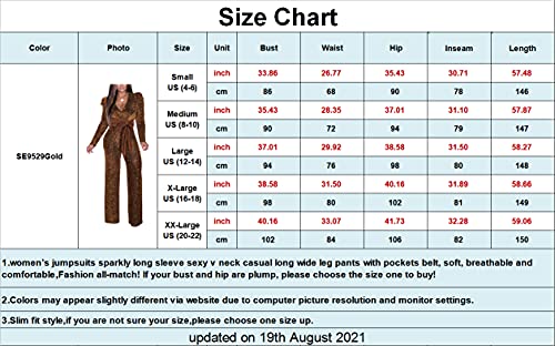Senight Elegant Jumpsuits For Women's Sexy Long Sleeve Cocktail Mock Neck Shiny Straight Long Pants Rompers With Zipper Thanksgiving #TOP2