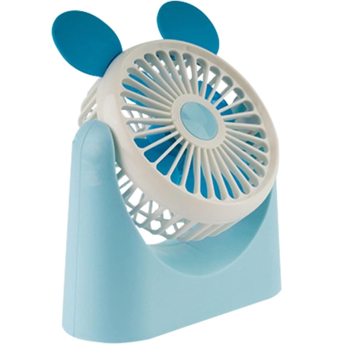 Ventilateur pour Voya Bureau Maison Ventilateur Portatif Muet Rechargeable USB Réglable À 2 Vitesses pour Les Voyages Intérieurs Et Extérieurs(Blue)