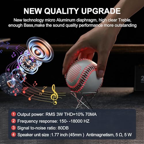 Bluetooth Speaker Baseball Glow in The Dark Speaker for Fans - Image 2