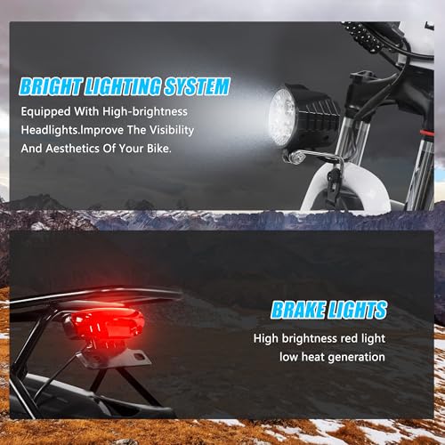 CHIWELL 26" Electric Bike for Adults, 250W High-Speed Brushless Motor eBike with 36V 13Ah Li-Ion Battery, 7 Speed E-Mountain Bike, City Commuting E-Bike with Smart LCD, Dual Disc Brakes - Image 9