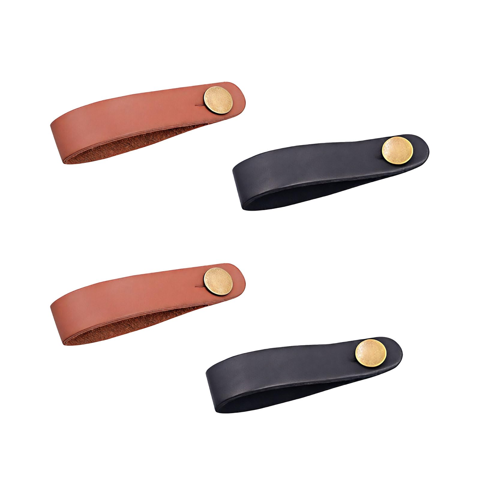 Nzexlyva 4 Pcs Leather Guitar Headstock Strap Tie, Universal Strap Buttons for Acoustic/Electric Guitars & Ukuleles, Secure Neck Straps Locking Guitar Accessories for Electric Ukulele Straps Bass