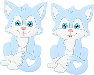 Amosfun 2 Pçs Vara De Dentição Bebê Chupeta Brinquedos Animais Infantil Mordedor Molar Mordedor Bebê Mastigar Brinquedos Brinquedos Infantis Para Bebês Adorável Mastigar Mordedor Sílica