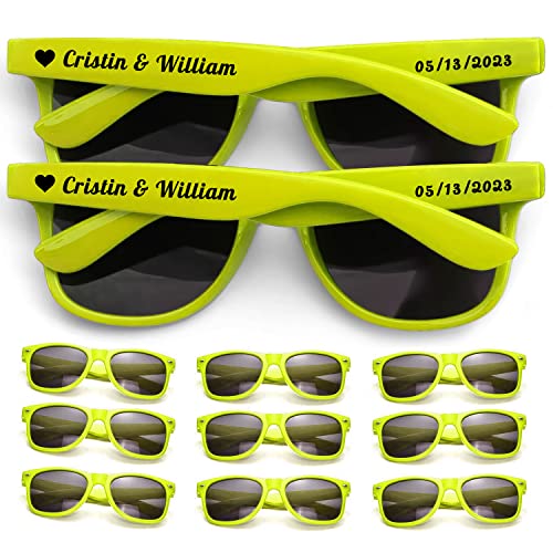Custom Sunglasses for Wedding Party Favors, Personalized Sunglasses bulk for Men Groomsmen Adults Women