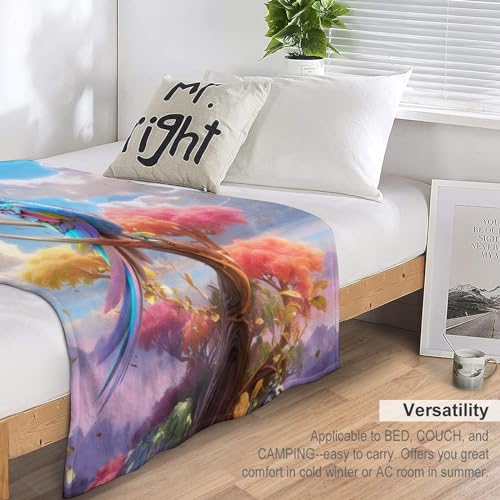 Manta suave para sofá con estampado de pájaros ideal como regalo de hogar 7