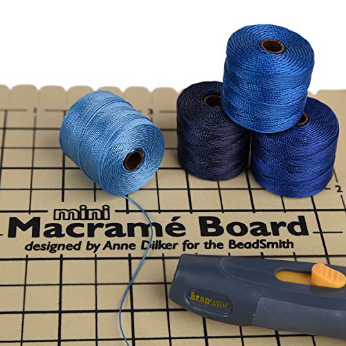 Beadsmith S-Lon #18 Cord, Multipack With 4 Spools (Blue Tones Mix), Ideal For Stringing Beading Crochet And Micro-Macramé Jewelry #TOP5