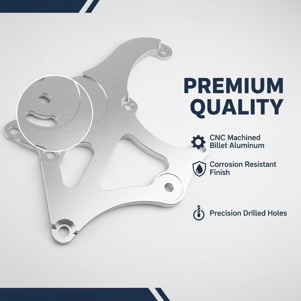 Air Conditioner Compressor Bracket Kit Fit for LS Truck LS1 LS3 LSX AC / Chevrolet 1955 - 1957 Bel Air / 1967 - 1969 Camaro / 1964 - 1972 Chevelle / 1965 - 1970 Impala / 1960 - 1972 Trucks