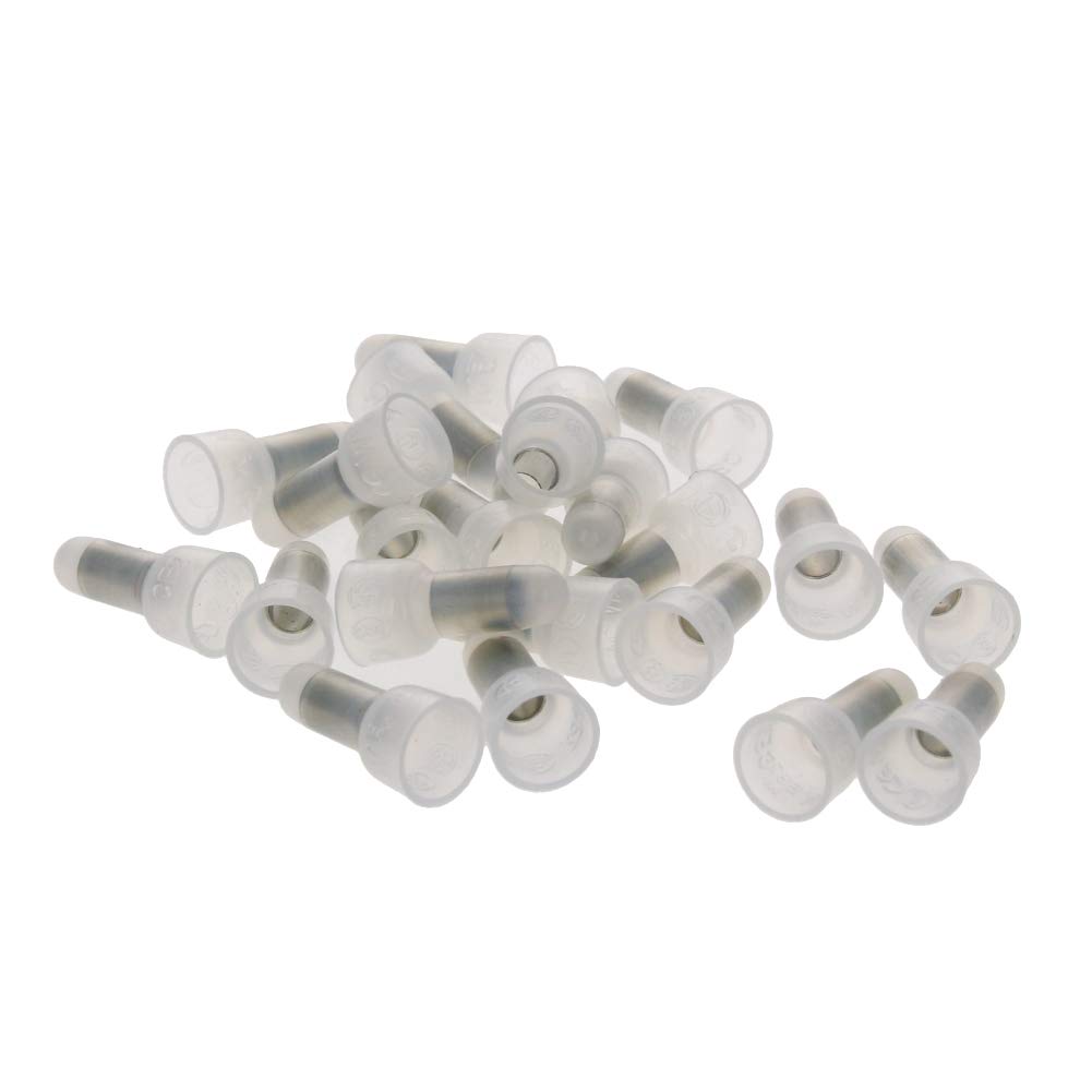 Fielect 1000Pcs CE2X Type Closed End Crimp Cap Wire Connector Aluminum Core Cable Terminals White