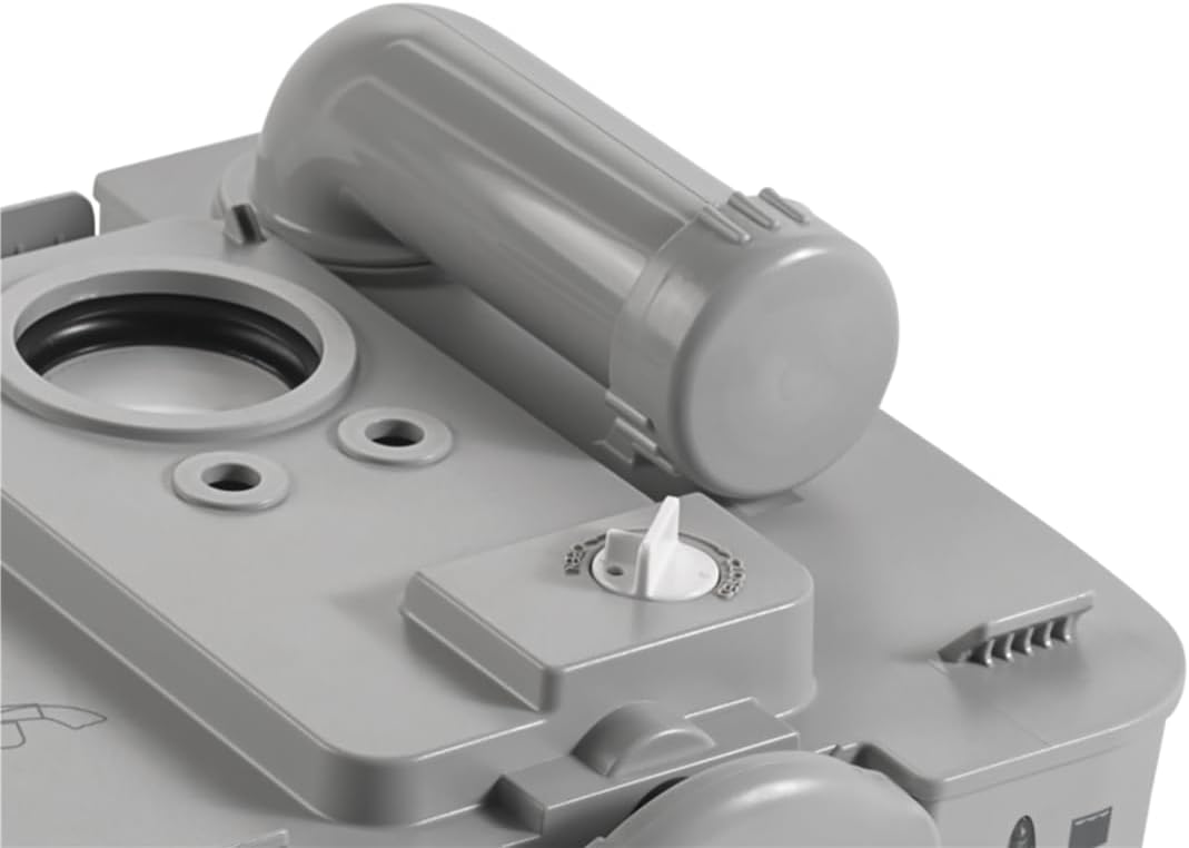 Dometic 301097206 Portable Toilet 2.6 Gallon, Gray by Dometic