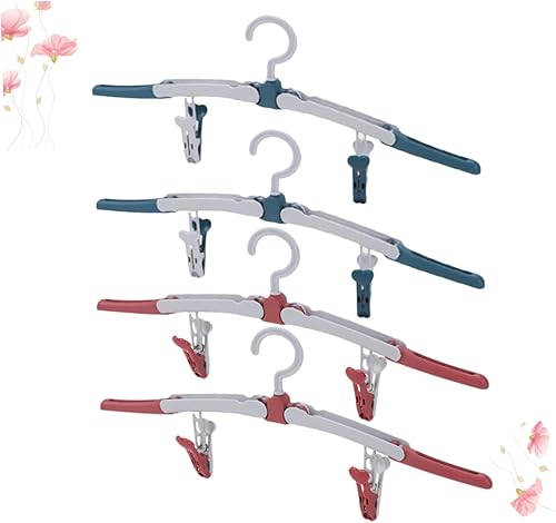 Miniatura 7 de Perchero portátil de 4 piezas para ropa al aire libre, perchero portátil, plegable, organizador para colgar ropa, perchero, perchero, perchas