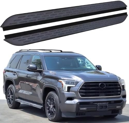 Running Boards Side Steps Fits for Toyota Sequoia XK80 2023-2026 with Anti-Slip Particle...