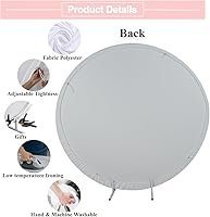 Vista 6 de OERJU Cubierta de fondo redonda de graduación para clase de 2026, telón de fondo redondo negro y dorado, decoración de fiesta de graduación, fondo