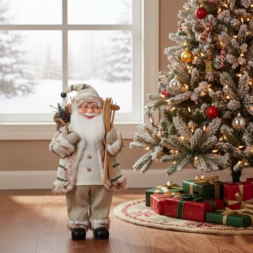 Großer stehender Weihnachtsmann XXL 65 cm Dekorationsfigur...