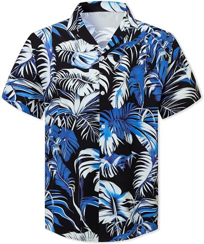 Image of Cromoncent Matching Hawaiian Outfits for Family, Dad and Son Matching Luau Beach Tropical Shirts Mommy Daughter Tropical Sets