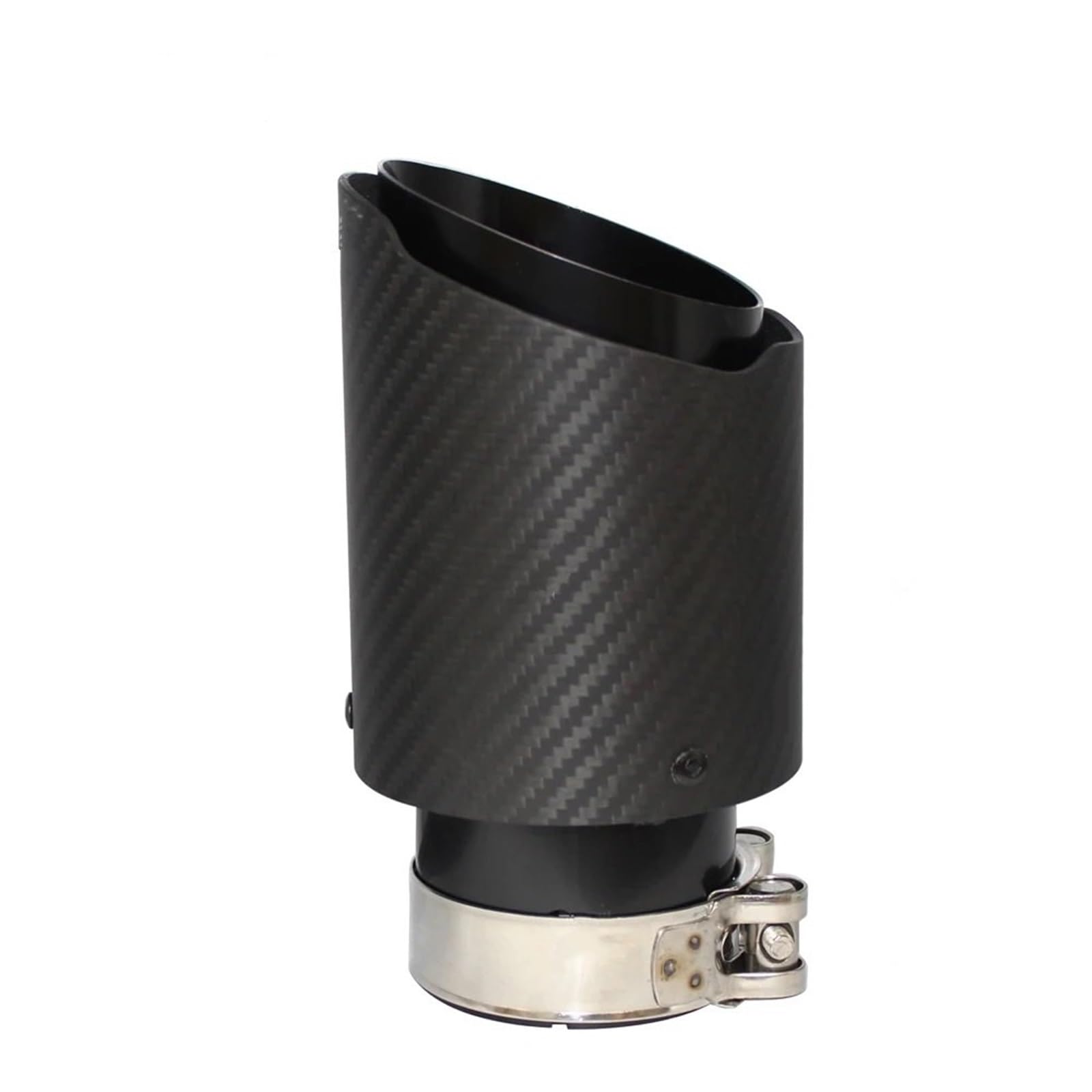 Car Silencer Pasuje do samochodu Akrapovic matowa końcówka tłumika z włókna węglowego układ wydechowy tłumiki rurowe dysza uniwersalna prosta nierdzewna czarna(67mm-101mm)