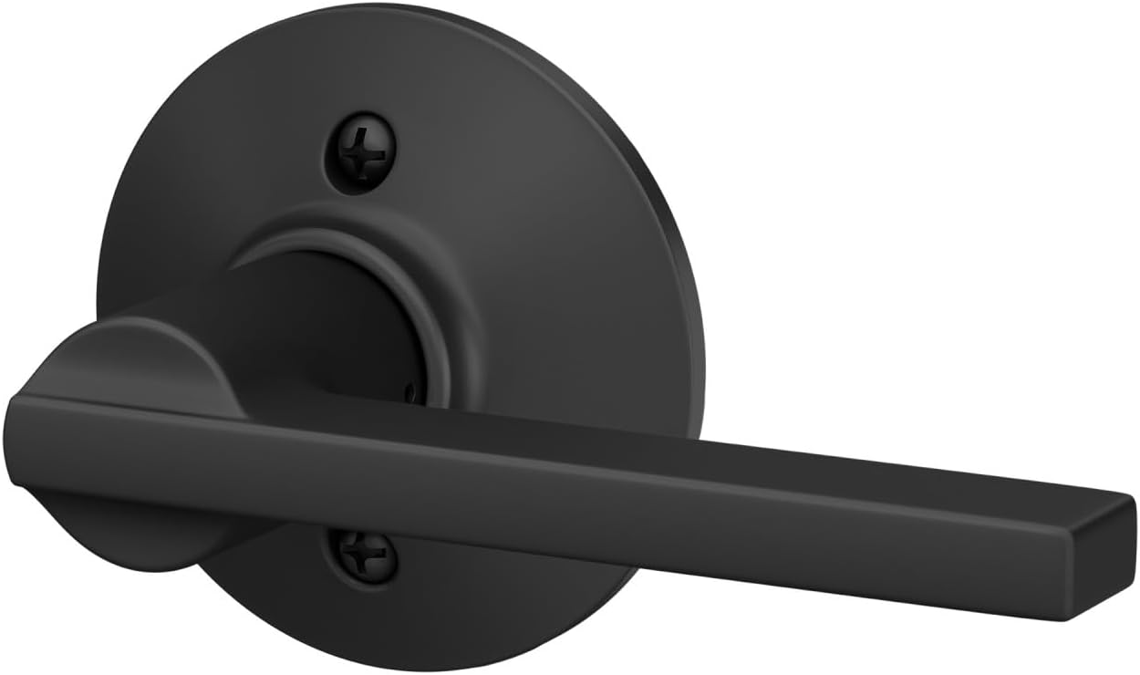 Schlage F170 LAT 622 Latitude Single Dummy Door Lever, Matte Black