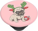 PopSockets Phone Grip with Expanding Kickstand, Adhesive Grip - Holiday Pug