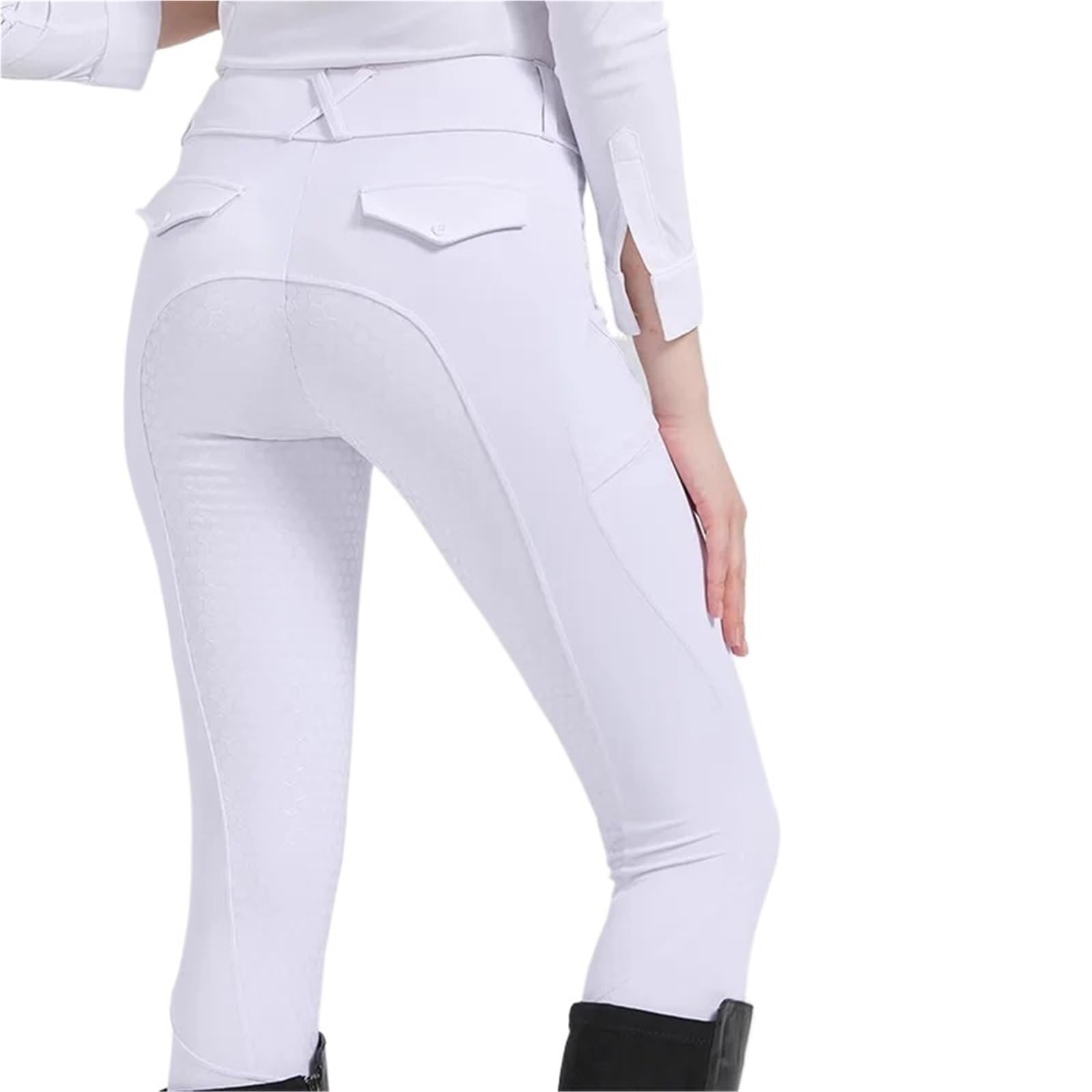 Pantalones Montar a Caballo Mujer Pantalones de equitación for Mujer, Calzones Tiro Completo, Mallas Entrenamiento Ecuestre, Ropa Deportiva for Exteriores(White,XXXL)