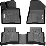 OEDRO Floor Mats Compatible with 2017-2022 Kia Sportage / 2019-2021 Hyundai Tucson, Unique Black TPE All-Weather Guard, Includes 1st and 2nd Row, Full Set Liners