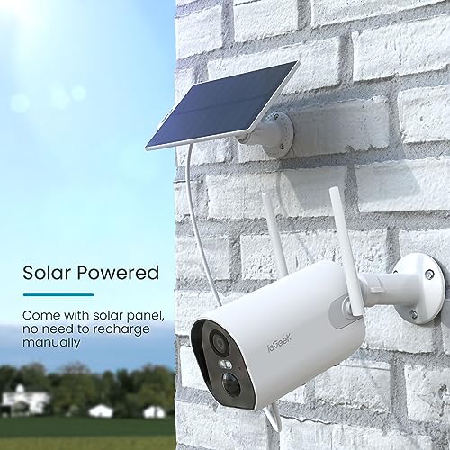 image for ieGeek 2K Solar Camera Security Outdoor with Spotlight & Siren, AI Det