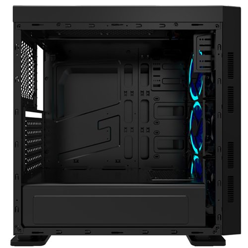 ITEK Case COSMIC 19R2 - Gaming Middle Tower, USB3, 3x12cm RGB fan (con telecomando), Trasp Wind XL, Front Panel Temp Glass