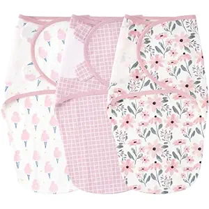 Yoofoss Baby Swaddles for Newborns 100% Organic Cotton, Adjustable Swaddle Sleep Sack 3-6 Months Newborn Swaddle Sack, Breathable Soft(Medium)