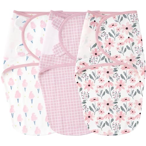 Yoofoss Baby Swaddles for Newborns 100% Organic Cotton, Adjustable Swaddle Sleep Sack 3-6 Months Newborn Swaddle Sack, Breathable Soft(Medium)
