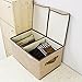 LightBiz Storage Boxes with Lids, DIY Collapsible Dustproof Clothing Organizer baskets with Dual Handles Divided 2 compartments