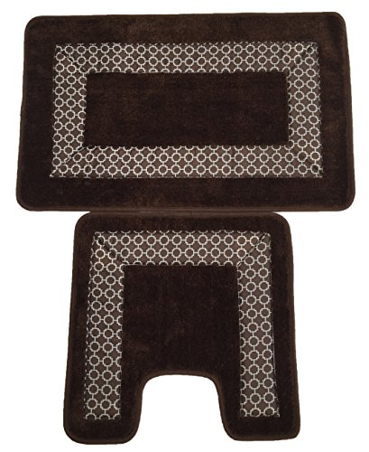 2 pezzi tappetino bagno assorbente antiscivolo