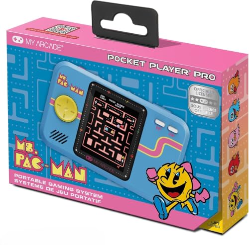 Image of My Arcade Ms. Pac-Man Pocket Player: Portable Retro Game, 2.8 inch Screen